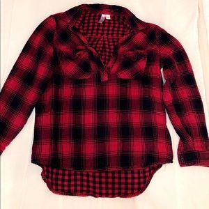 Flannel pullover